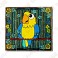 Geocoin "Macaw" - Yellow