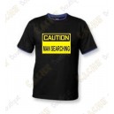 T-Shirt "Caution" Homens - Negro