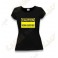 T-Shirt "Caution" Mulheres - Negro