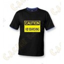 T-Shirt "Caution" Crian&ccedil;a - Negro