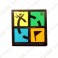 Pin Geocaching.com - Negro