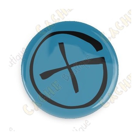 Badge Geocaching - Bleu