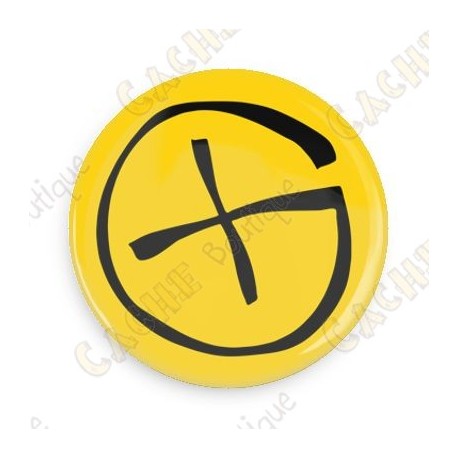 Badge Geocaching - Jaune