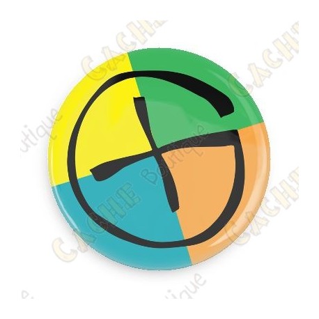 Geocaching button - Black