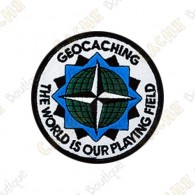 Patch geocaching rond - The World is our Playing Field