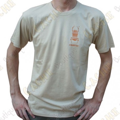 T-Shirt "Travel Bug" Trackable Homme - Sable