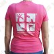 T-Shirt "Travel Bug" Trackable Femme - Rose