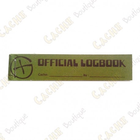 Petit logbook "Official Logbook" pour PET