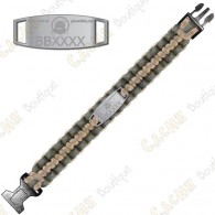 Bracelete Paracord Trackable - Brugse Beer IV - Khaki / Bege