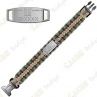 Bracelete Paracord Trackable - Geocaching - Khaki / Bege