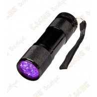  This torch has 9 LED of ultra violet (UV). 