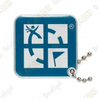 Geocaching logo travel tag - Blue