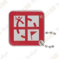 Geocaching logo travel tag - Red