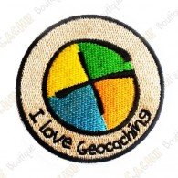  Parche con logotipo geocaching. 