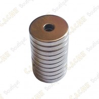  Pack of 5 flat neodynium magnets (rings), 12x3x2mm . 