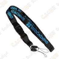  Lanyard geocaching preto sob licença oficial Groundspeak. 