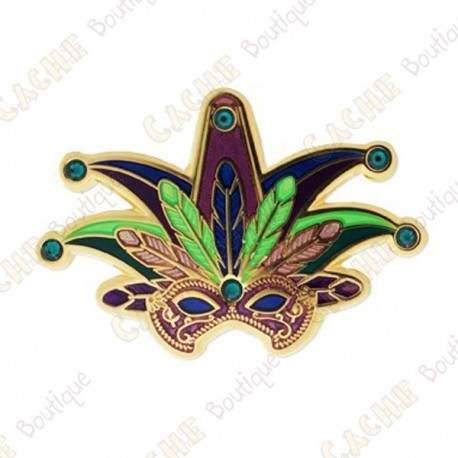 Geocoin "Mardi Gras" - Gold