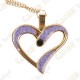 Geocoin Necklace "Eternal Love" - Purple / Gold