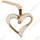 Geocoin Necklace "Eternal Love" - White / Gold