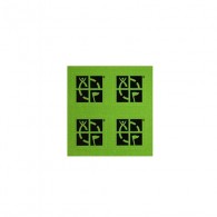  Pack of 4 little Groundspeak green stickers. 