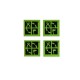 Mini stickers Groundspeak verdes - Conjunto de 4