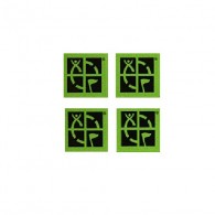  Pack of 4 little Groundspeak green stickers. 