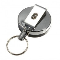 Badge porte-clé rétractable fil d'acier