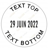 Tampon dateur rond personnalisable - 17mm