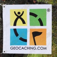 Bandeira Geocaching color Traclable - Modelo pequeno