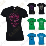 T-shirt "Geocaching Addict" brilho Mulher