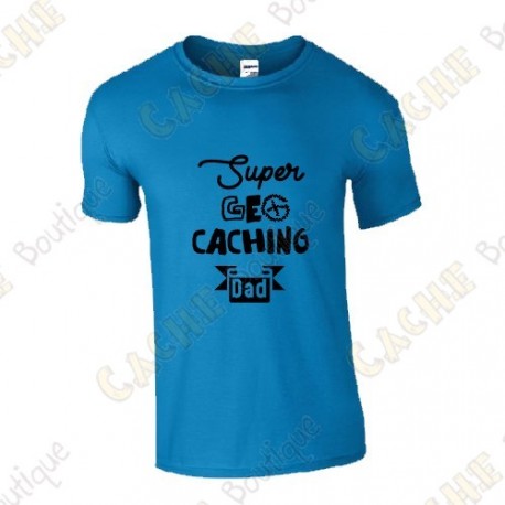 T-shirt "Super Geocaching Dad" Homem