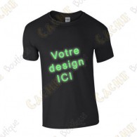 T-Shirt 100% personnalisé, Homme - Noir