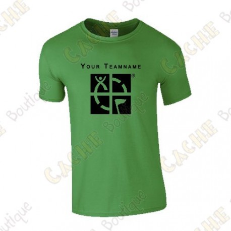 T-shirt with your Teamname, for Men - Black