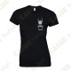 Trackable T-shirt with your Teamname, for Women - Black