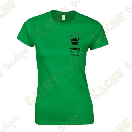 Trackable T-shirt with your Teamname, for Women - Black