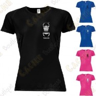 Trackable technical T-shirt with your Teamname, for Women - Black