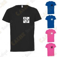 T-shirt técnica trackable "Discover me" Criança - Preto