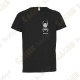 T-shirt técnica trackable com seu Apelido, Criança - Preto