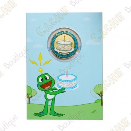 Carte cadeau et géocoin "Happy Birthday"