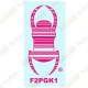 Car TB sticker 8" - Pink