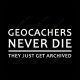 T-shirt "Geocachers never die" Homem