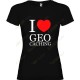 T-Shirt "I love Geocaching" Femme