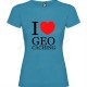 Camiseta "I love Geocaching" Mujer