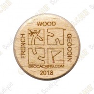 Géocoin en bois - Planet Exploration