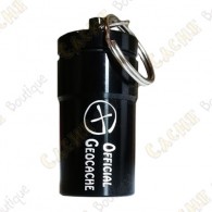 Micro cache "Official Geocache" 7 cm - Preta