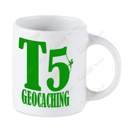 Taza Geocaching blanca - T5