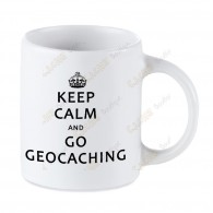 Taza Geocaching blanca - Keep Calm