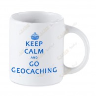 Taza Geocaching blanca - Keep Calm