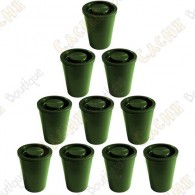 Waterproof film canister cache x10 - Green