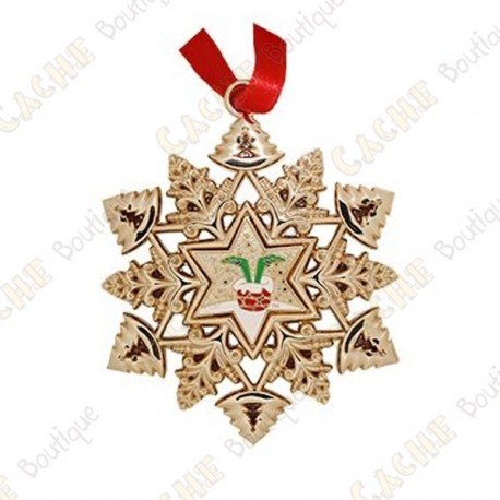 Géocoin "Signal ornament" Snowflake - Cheminée